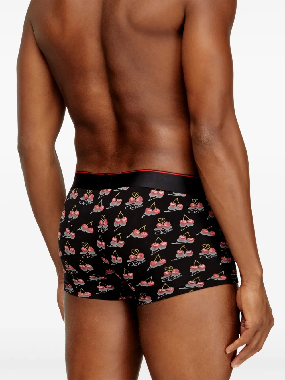 Diesel Damien-Gft drie boxershorts met kersenlogo Zwart