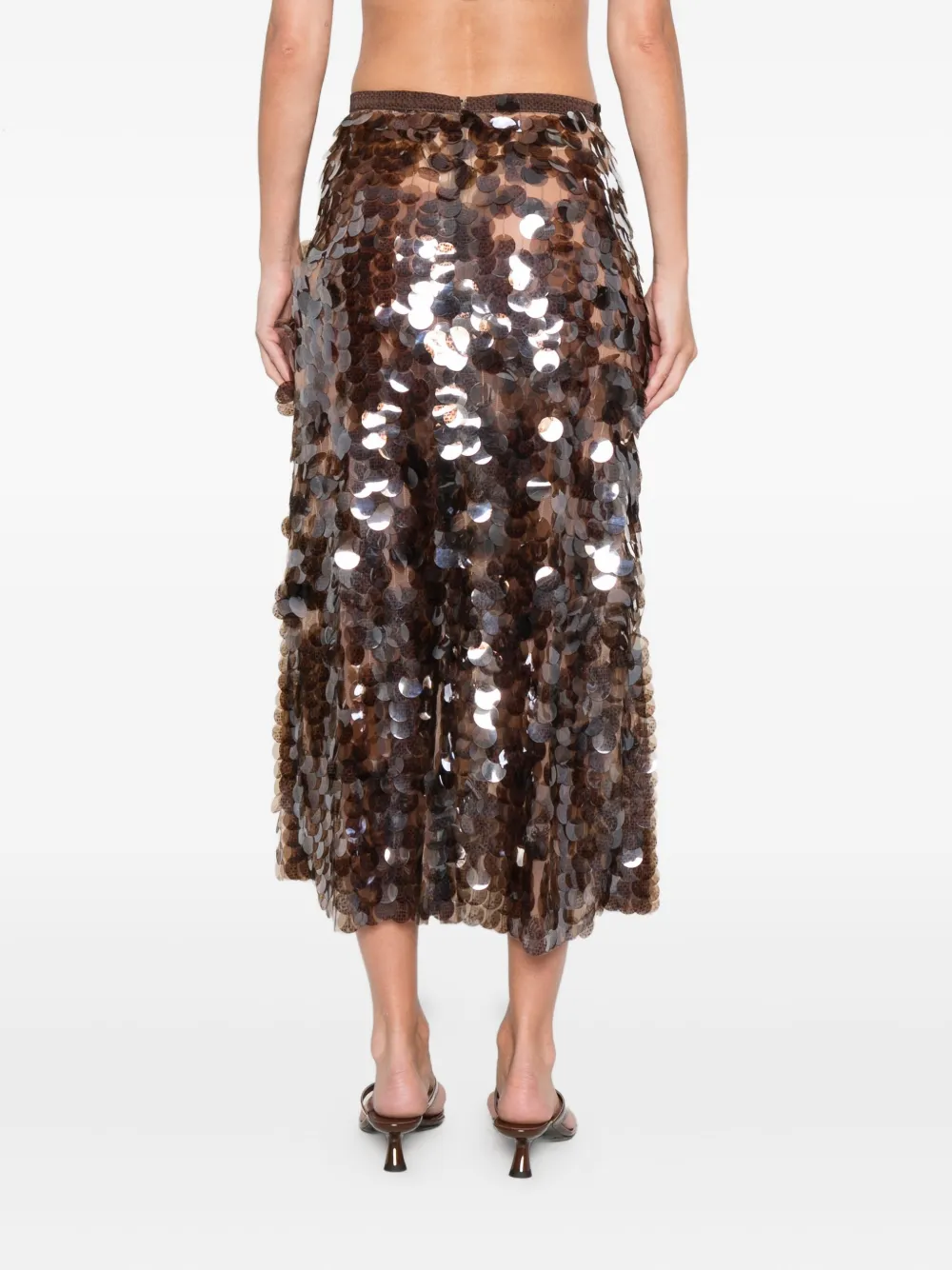 Fabiana Filippi Sequinned Midi Skirt In Black