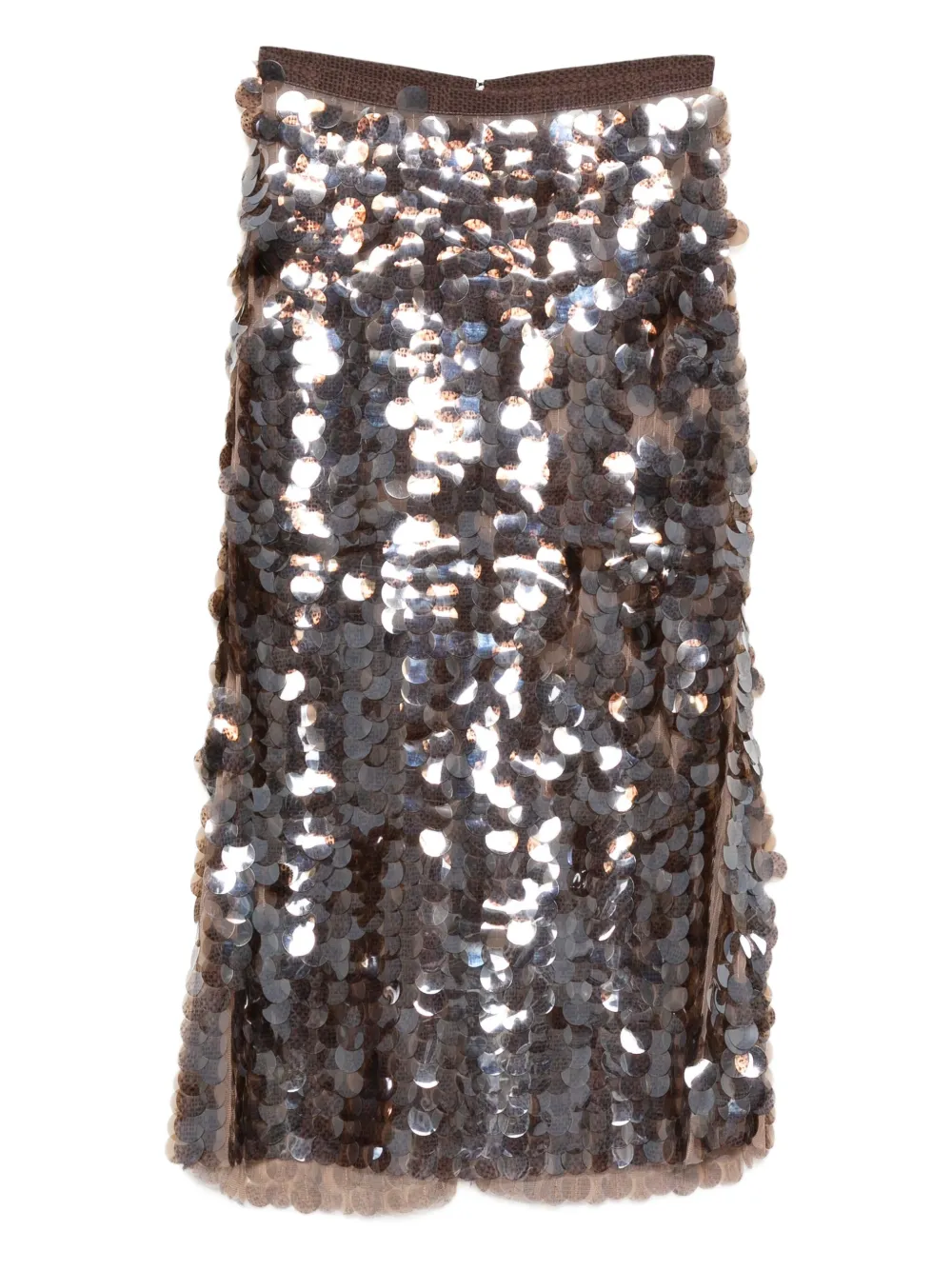 Fabiana Filippi sequinned midi skirt | Brown | Image 1