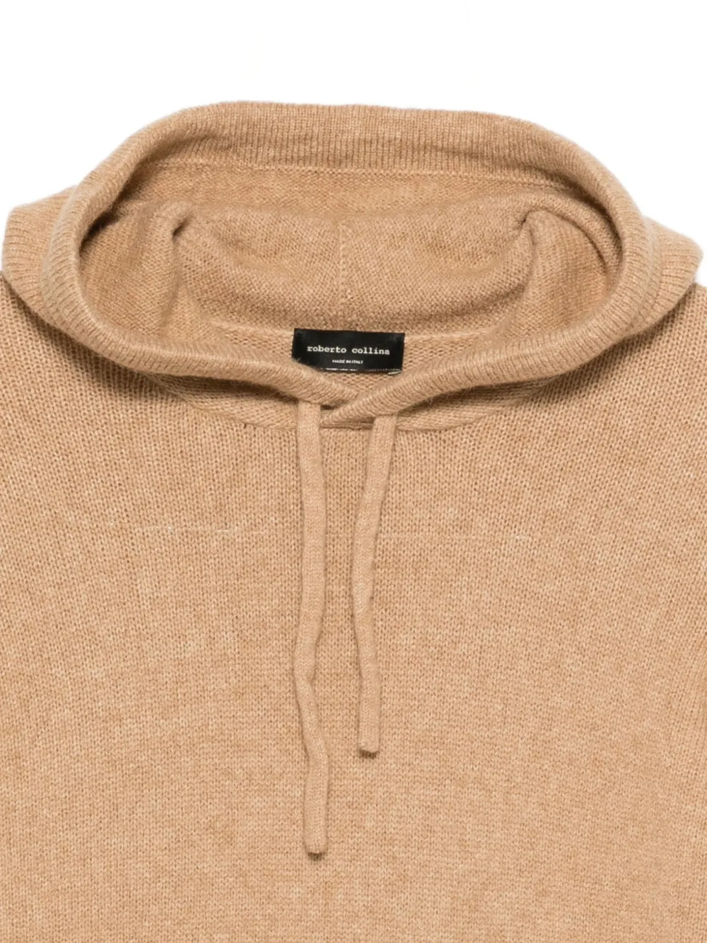 Roberto Collina Gebreide hoodie Bruin
