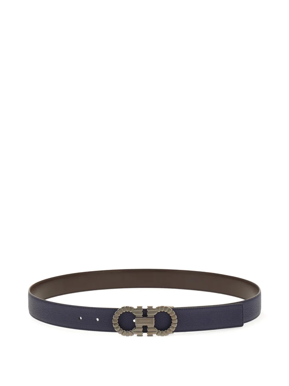 Ferragamo Reversible and adjustable Gancini belt - Blu