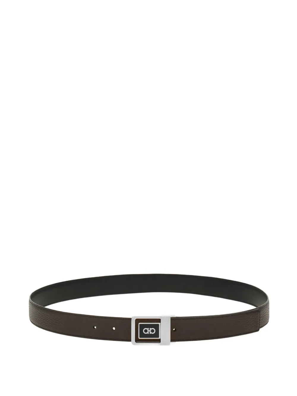 Ferragamo reversible geometric buckle belt | Brown | Image 1