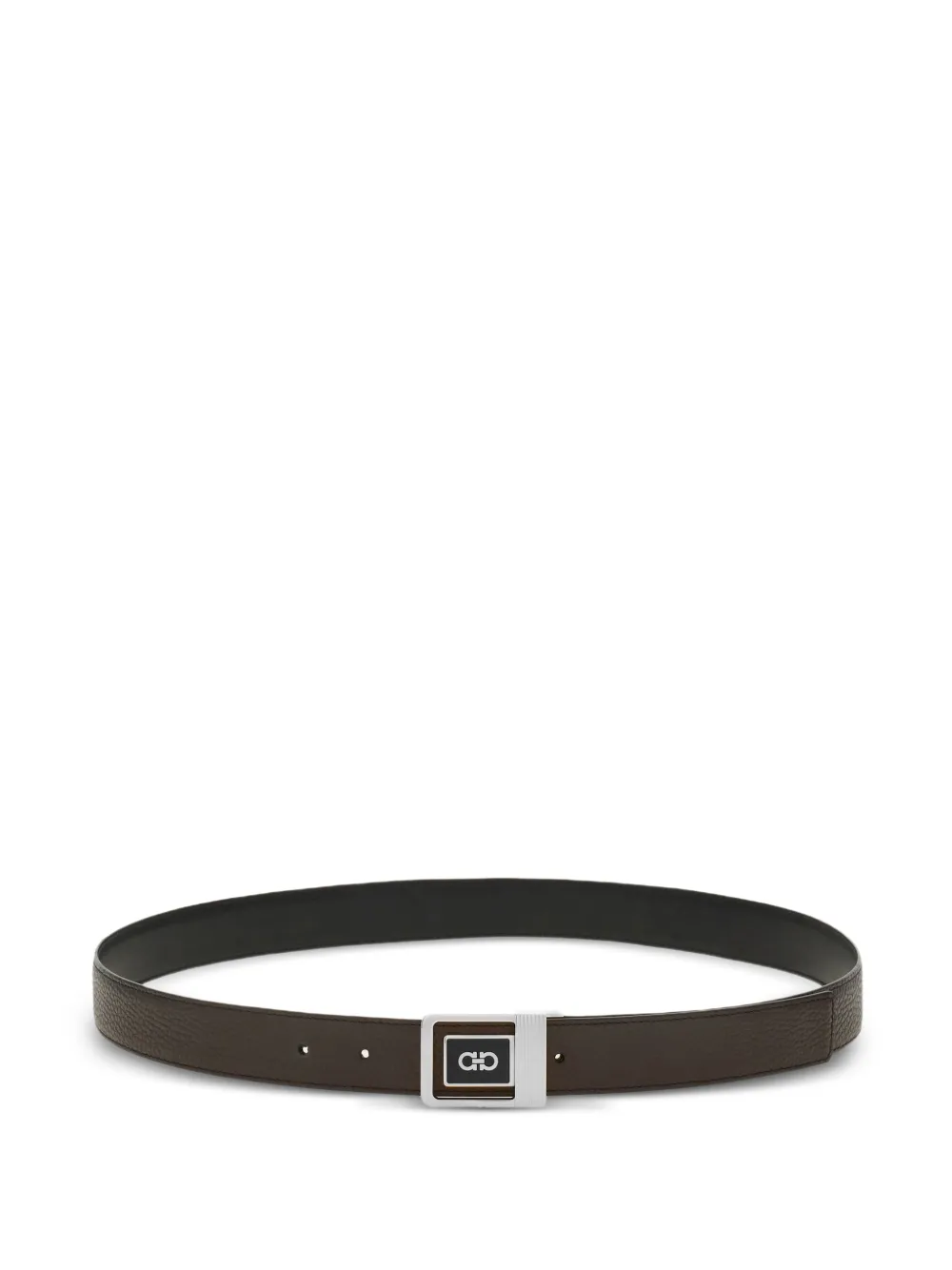 Ferragamo reversible geometric buckle belt | Brown | Image 1