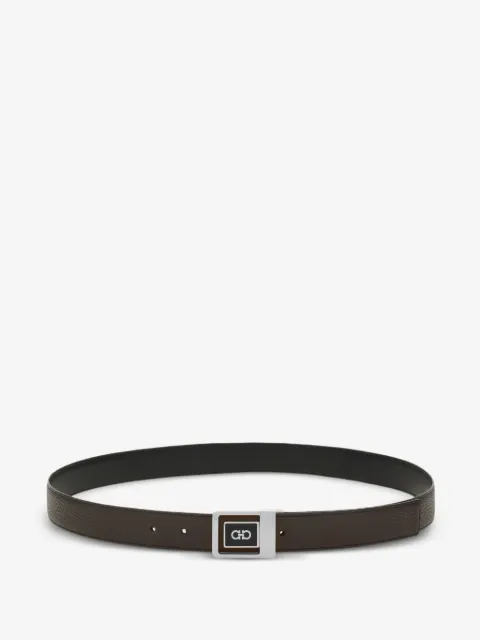 Ferragamo cinturón con hebilla y diseño reversible