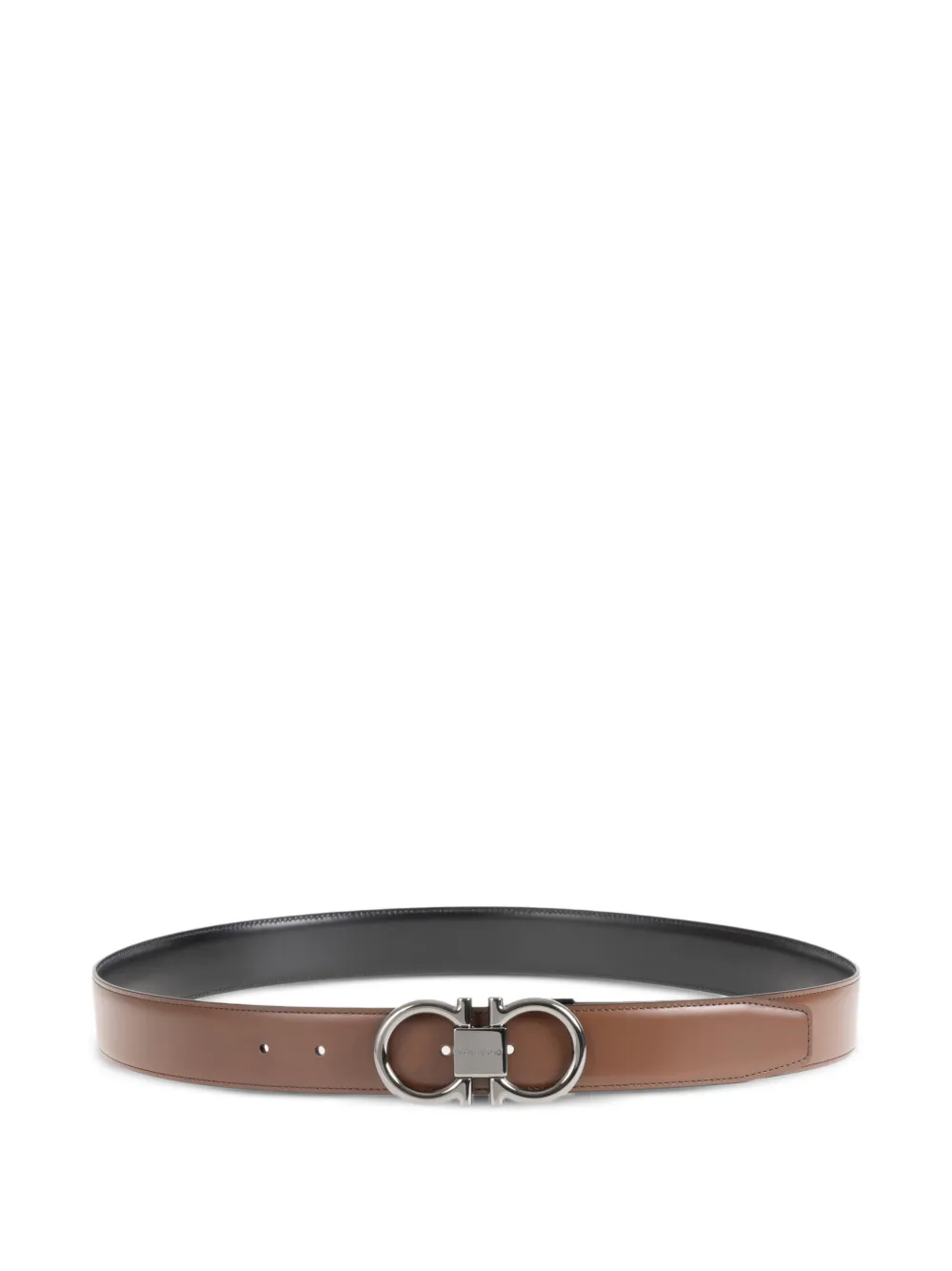 Ferragamo reversible and adjustable Gancini belt - Brown