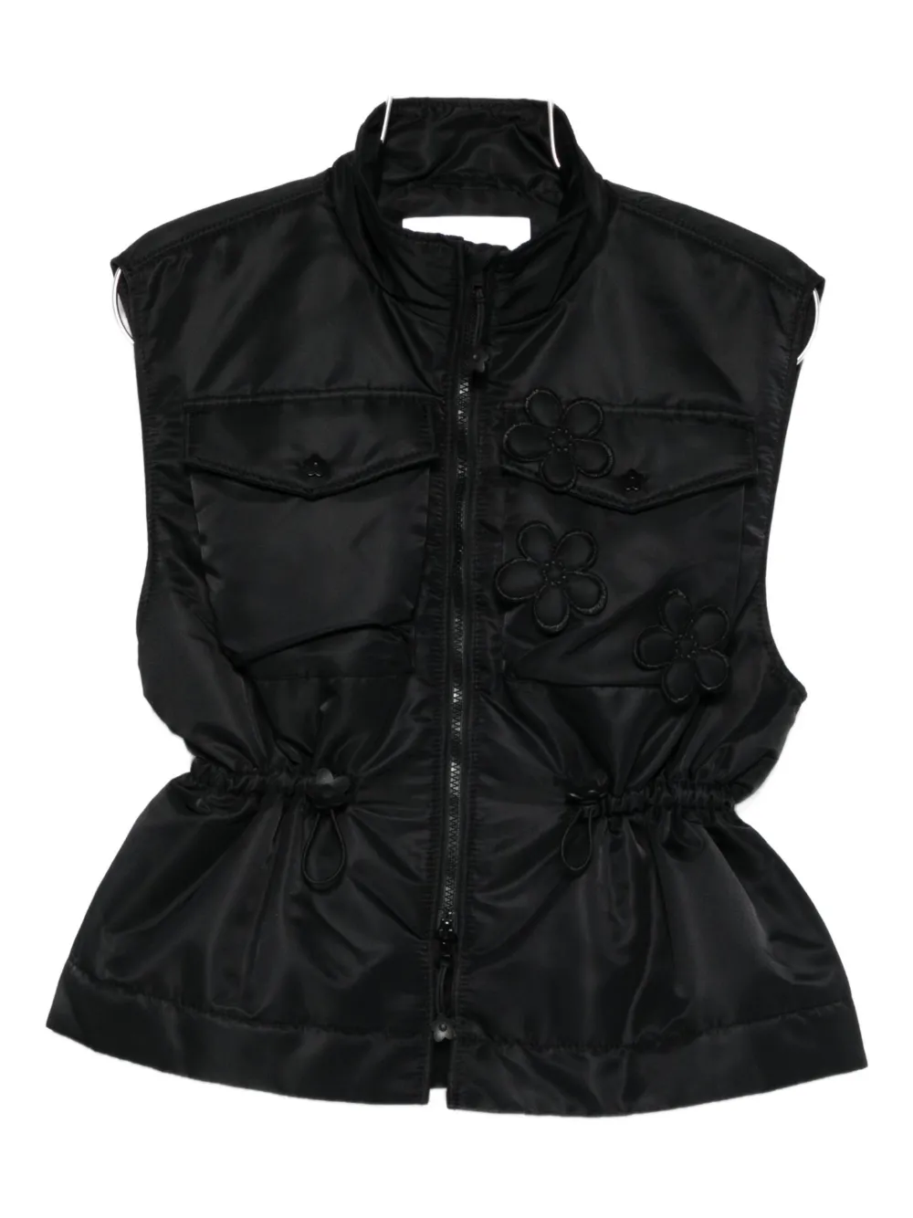 Cecilie Bahnsen Bree Nylon Vest In Black