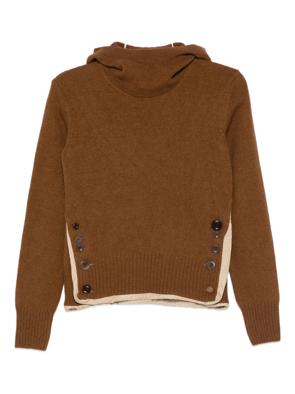 Undercover Contrasting-trim Jumper In Brown