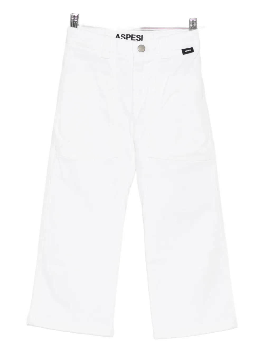Aspesi Patch-pocket Trousers In White