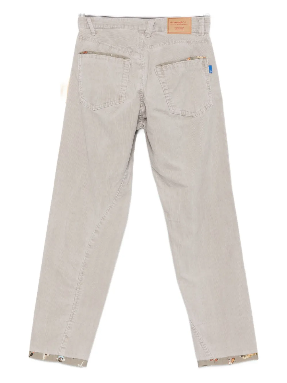 Undercover floral-trim trousers - Grijs