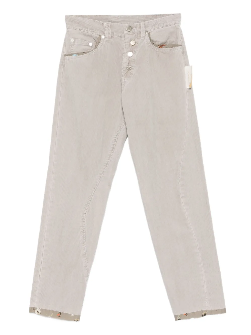 Undercover floral-trim trousers - Grigio