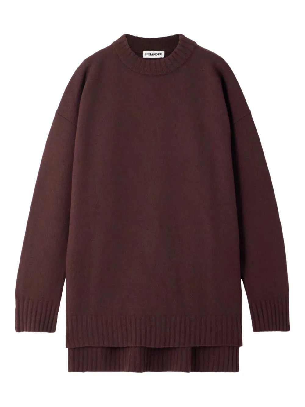 Jil Sander Wool Sweater In Burgundy