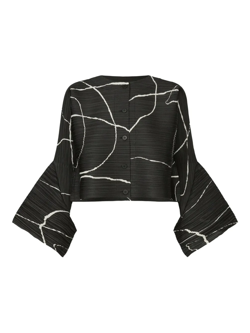 Pleats Please Issey Miyake  Pause pleated button jacket | Black | Image 1