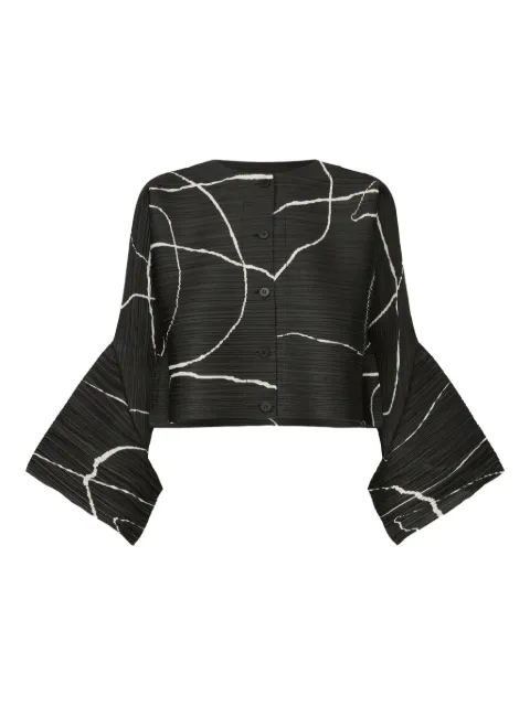 Pleats Please Issey Miyake  Pause pleated button jacket