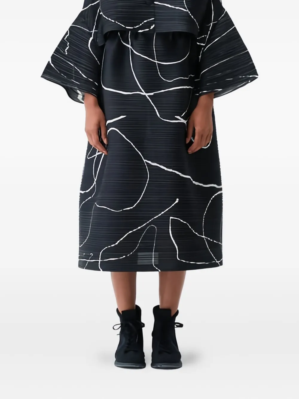 Pleats Please Issey Miyake falda midi Pause | negro | Image 1