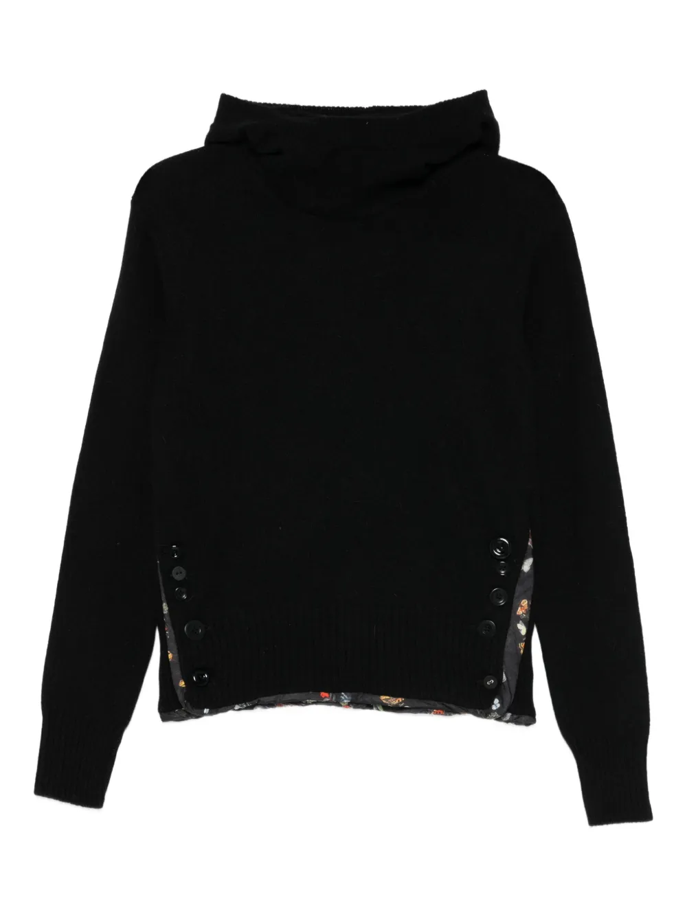 Undercover floral-trim jumper - Nero