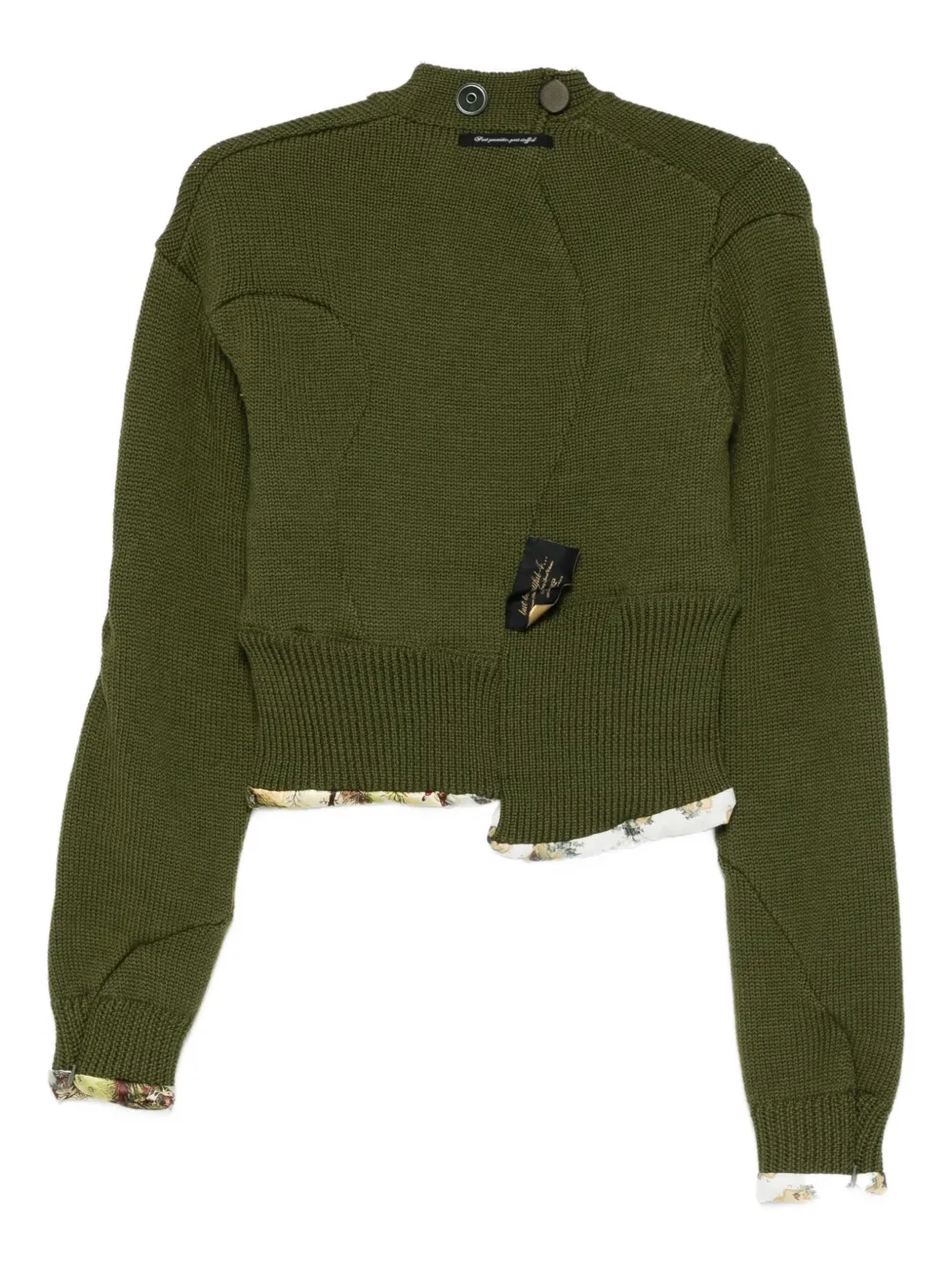 Undercover Printed-trim Cardigan In Green