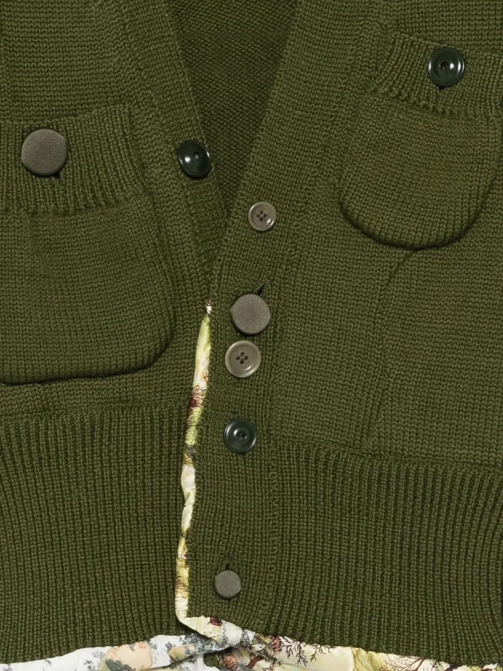 Undercover Vest met print afwerking Groen