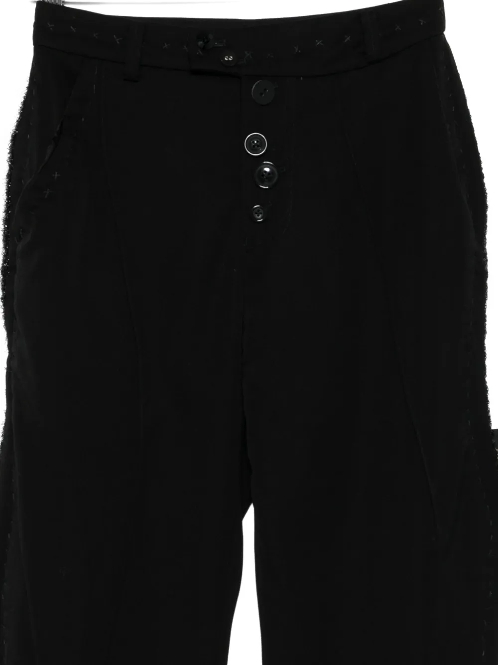 Undercover Glitter-embellished Trousers In Black