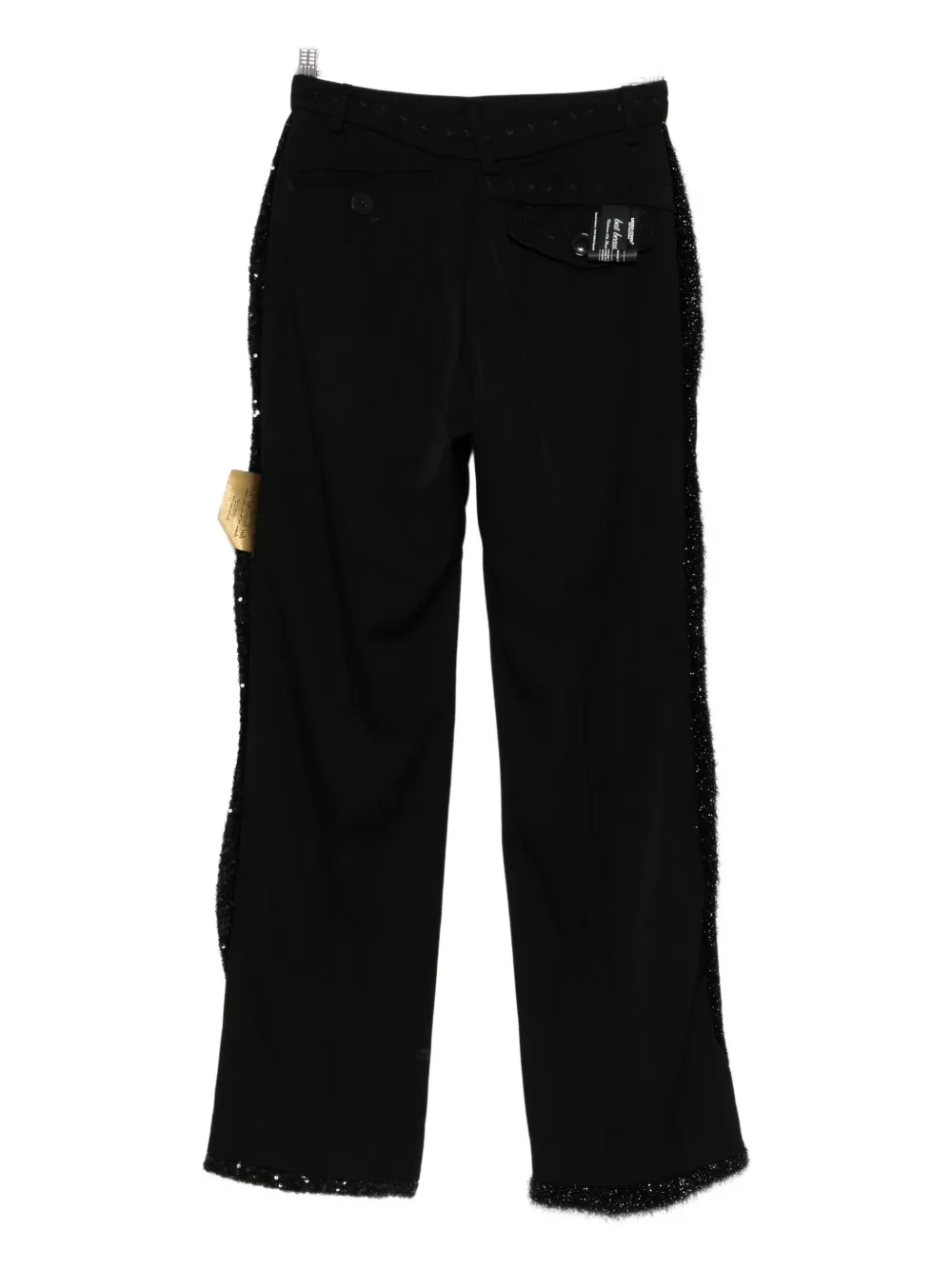Undercover Glitter-embellished Trousers In Black