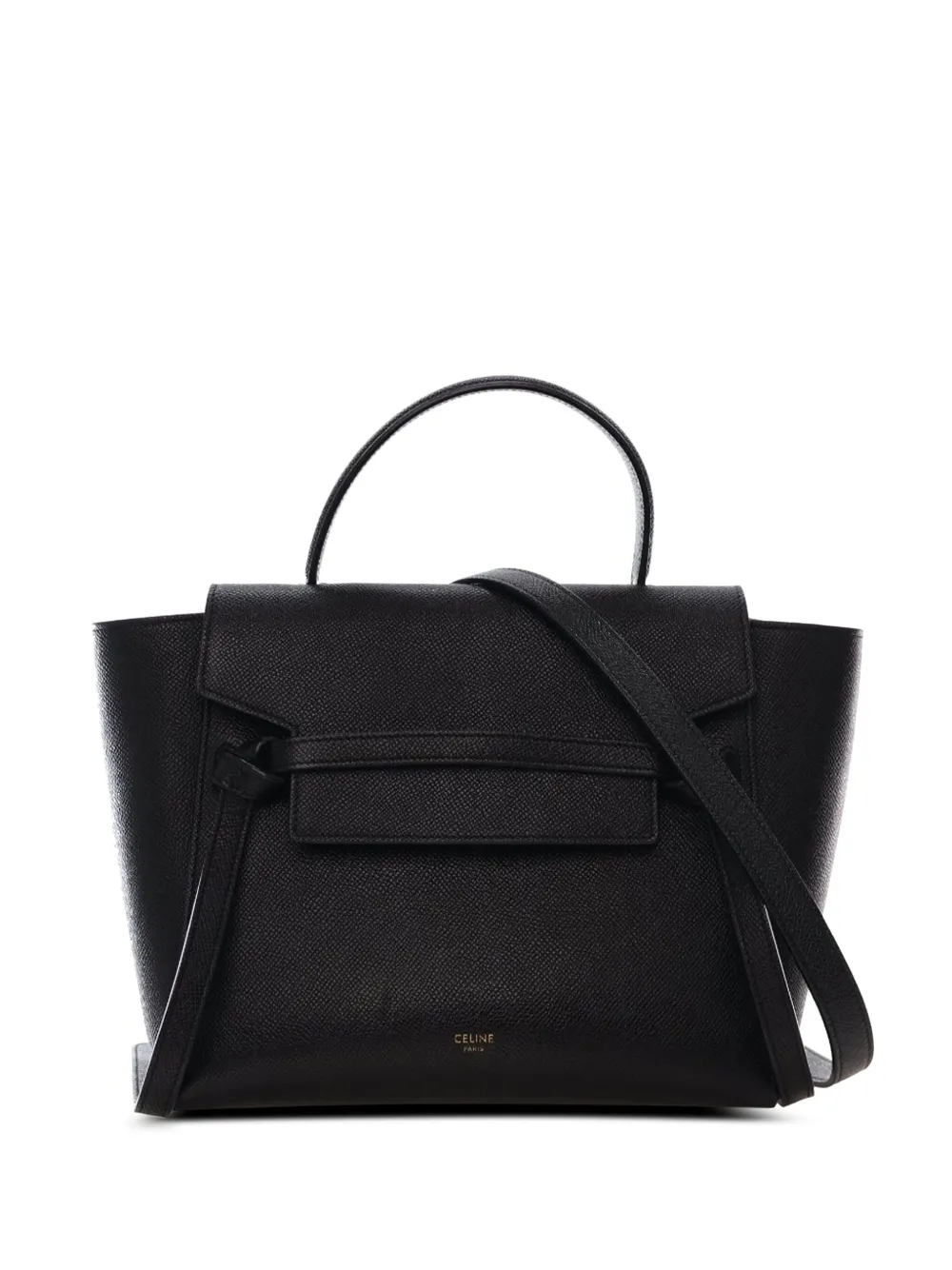 Celine Pre-Owned 2010-2025 Micro Grained Calfskin Belt Bag satchel | Black | Image 1