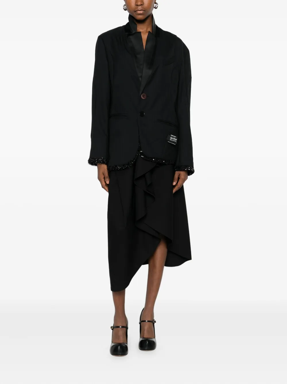 Undercover Sequin-embellished Blazer In Black