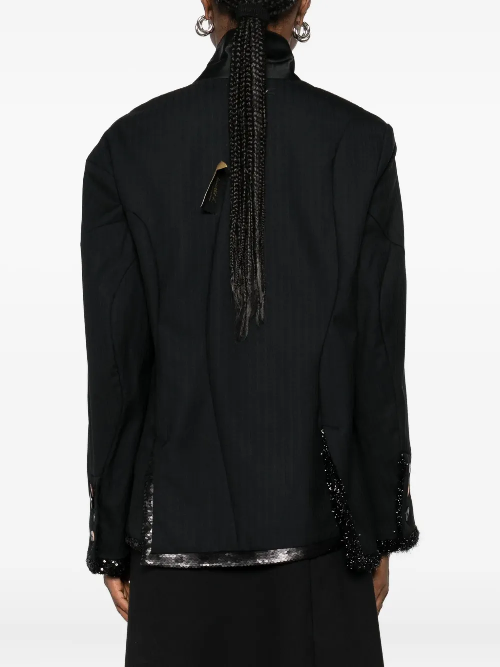 Undercover Sequin-embellished Blazer In Black