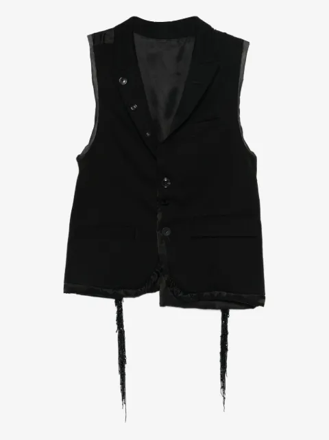 Undercover bead-embellishment waistcoat