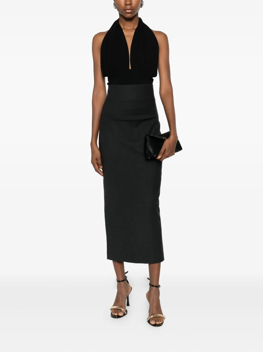 Alberta Ferretti Wollen rok - Grijs