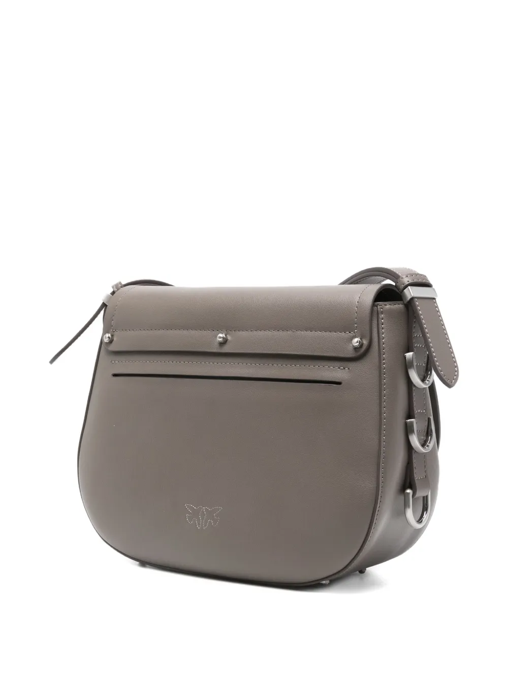 Pinko Logo-detail Cross Body Bag In Gray