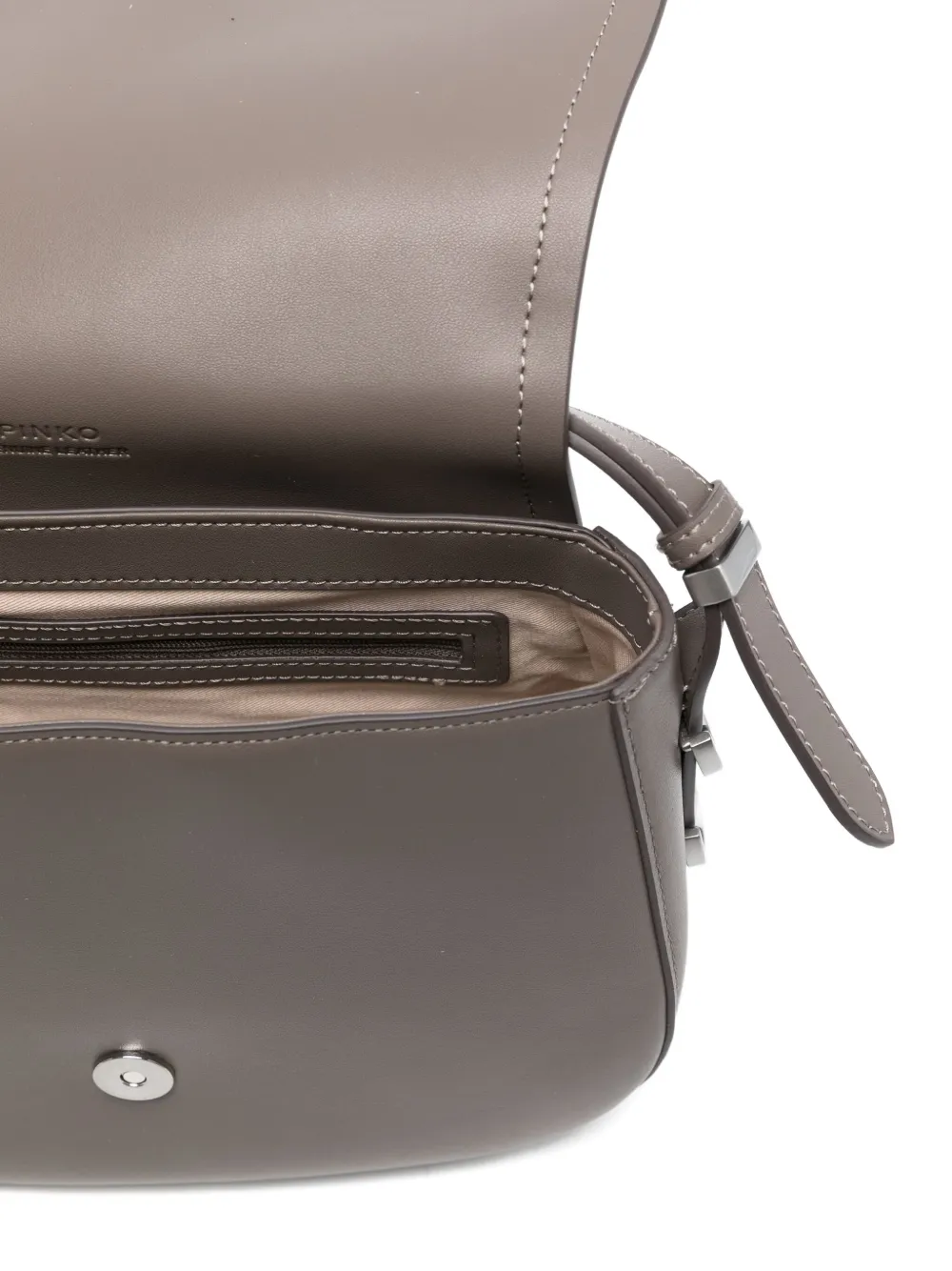 Pinko Logo-detail Cross Body Bag In Gray
