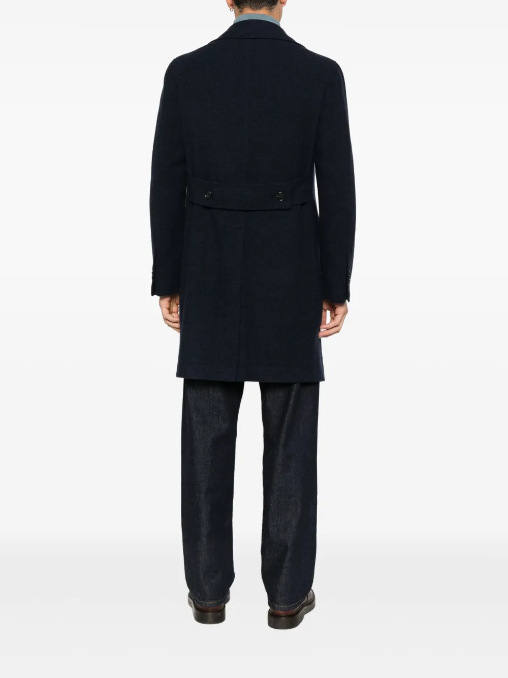 Tagliatore Wollen jas met dubbele rij knopen Blauw