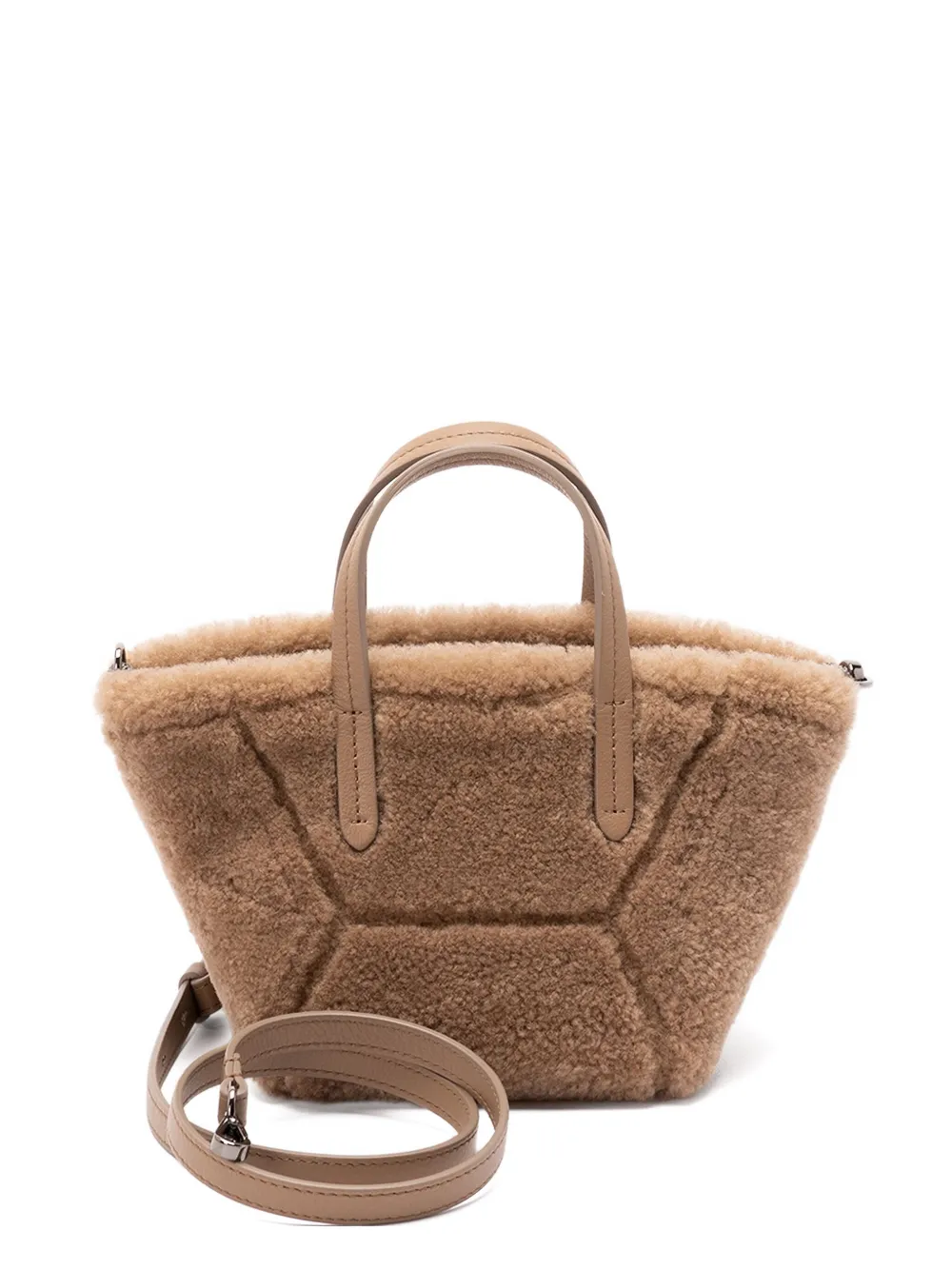 Brunello Cucinelli Geometric Tote Bag In Brown