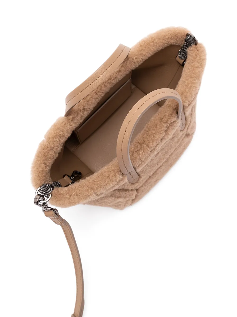 Brunello Cucinelli Geometric Tote Bag In Brown