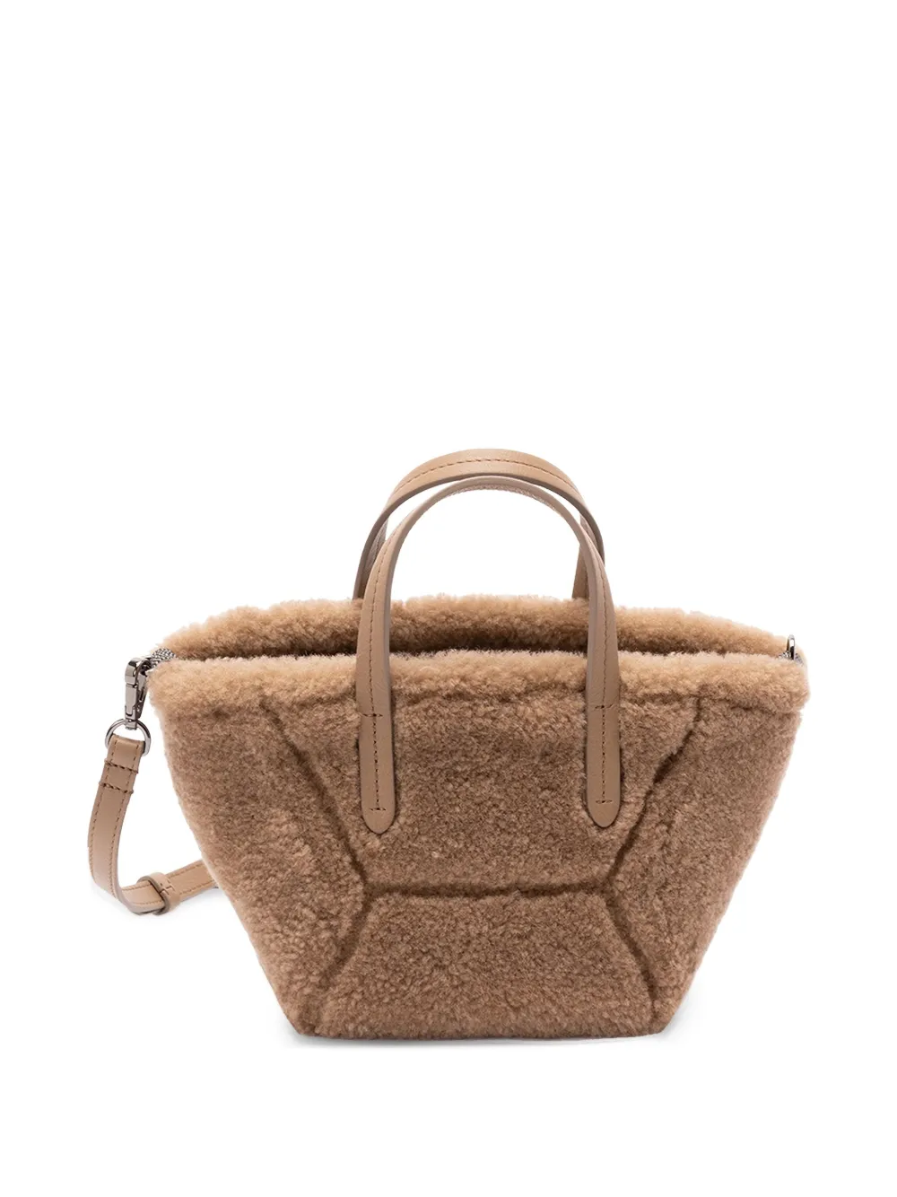 Brunello Cucinelli geometric tote bag - Bruin