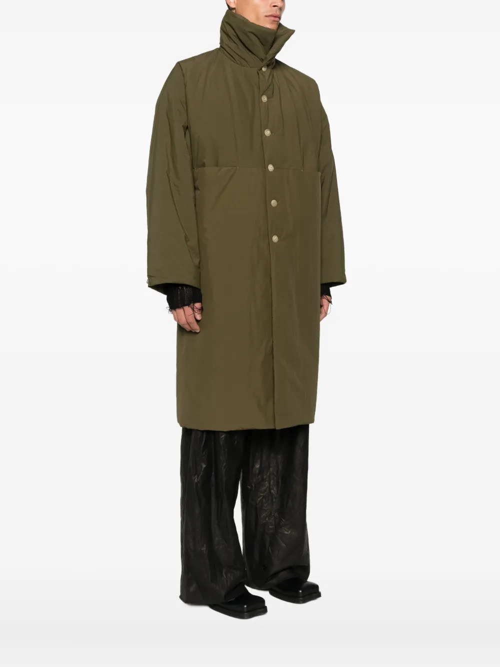  Ma+ Single-breasted Coat - Green 