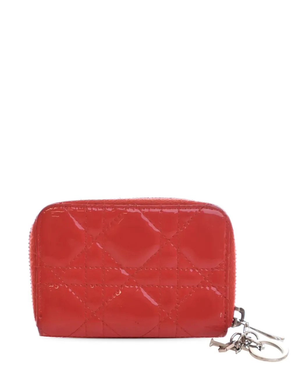 Christian Dior Pre-Owned 2014 パテント カナージュ レディ ディオール ヴォワヤジュール コインパース 財布 Christian Dior Pre-Owned 2014 パテント カナージュ レディ ディオール ヴォワヤジュール コインパース 財布