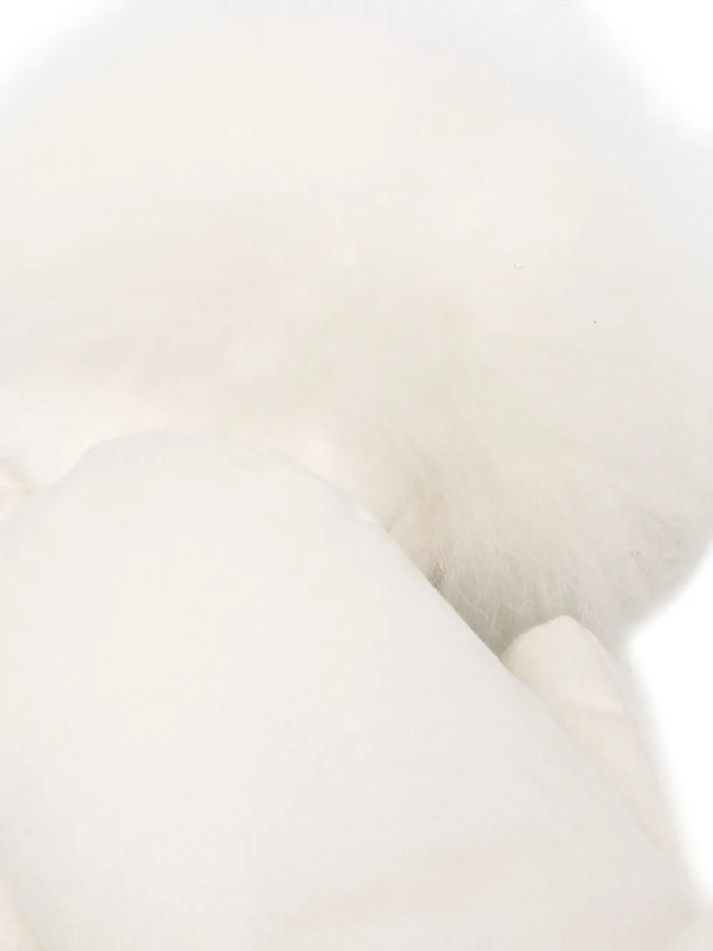Liska Fur Trim Gloves In White