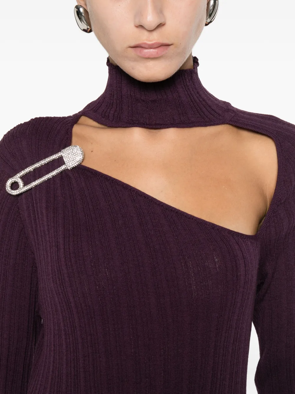 Giuseppe Di Morabito Jurk van wolblend Paars