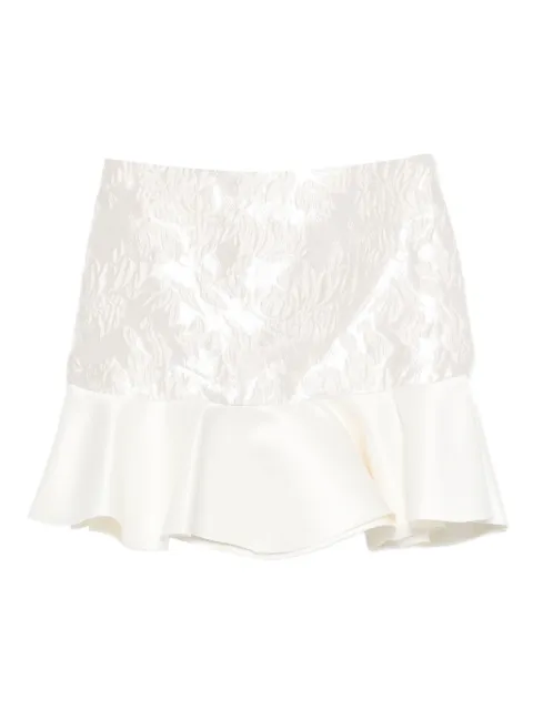 GANNI cloqué ruffled mini skirt