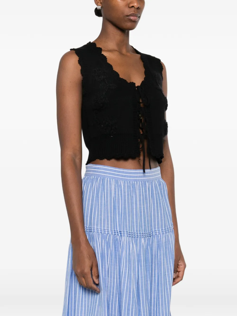  Ganni Sleeveless Vest - Black 