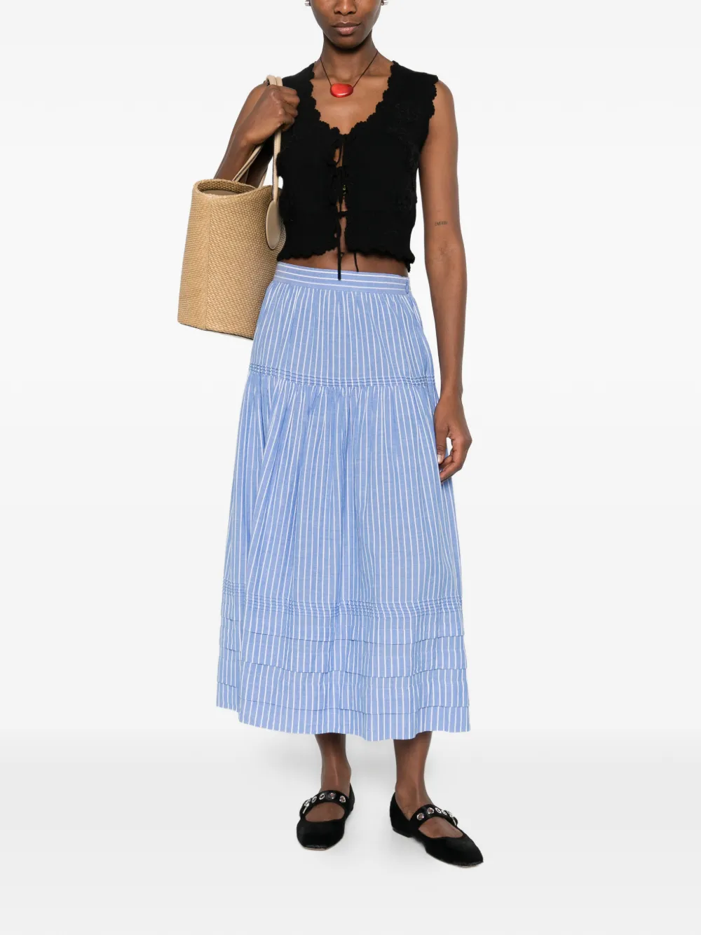  Ganni Sleeveless Vest - Black 