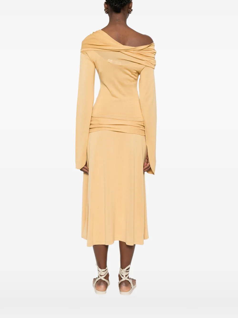 Aya Muse Gedrapeerde rylin top Beige