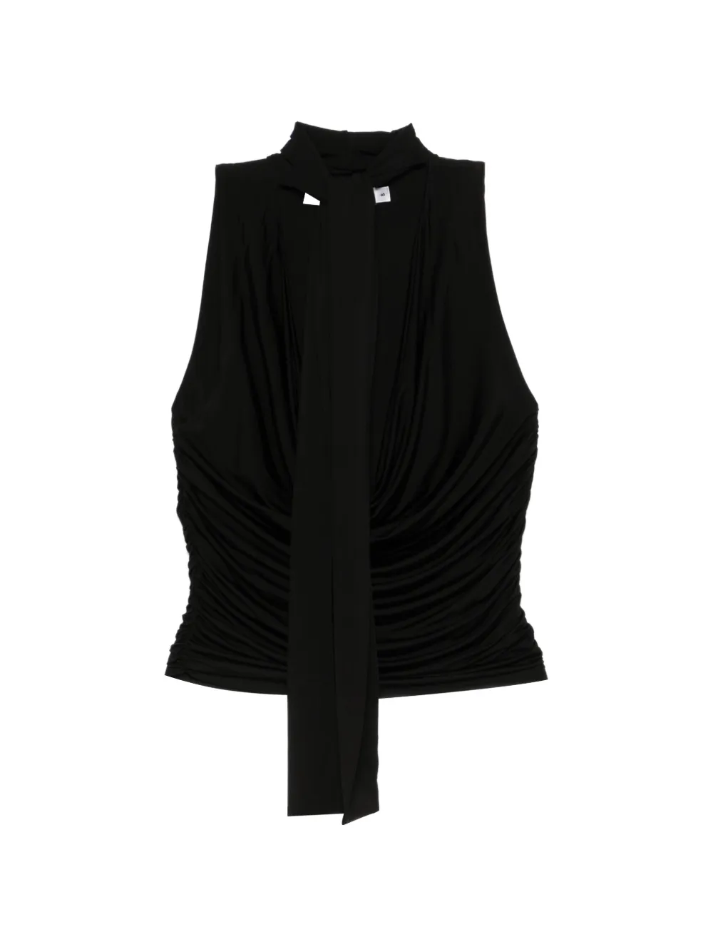 Aya Muse self-tie draped top - Nero