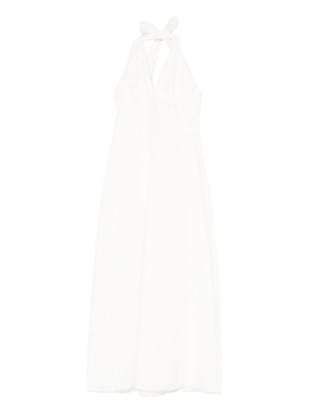 Posse Salma halterneck midi dress - Bianco
