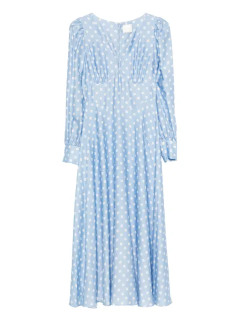 Posse Tillie polka-dot V-neck maxi dress