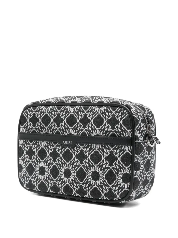 AMIRI Ma Quad Patterned Shoulder Bag | Black | FARFETCH