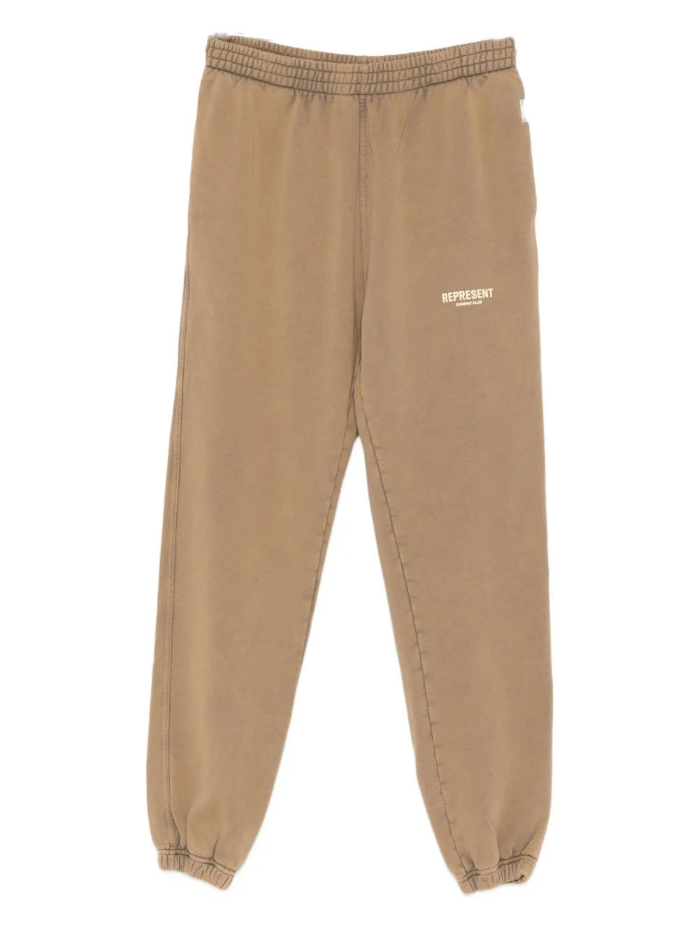Represent Owners Club Logo-print Cotton Sweatpants In Brown