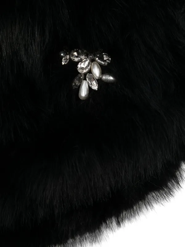 Simone Rocha エコファー バラクラバ | ブラック | FARFETCH JP