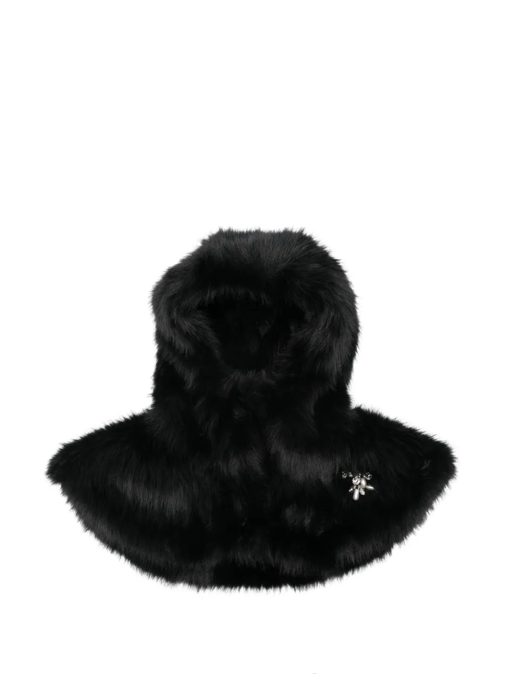 Simone Rocha Faux-fur Balaclava In Black