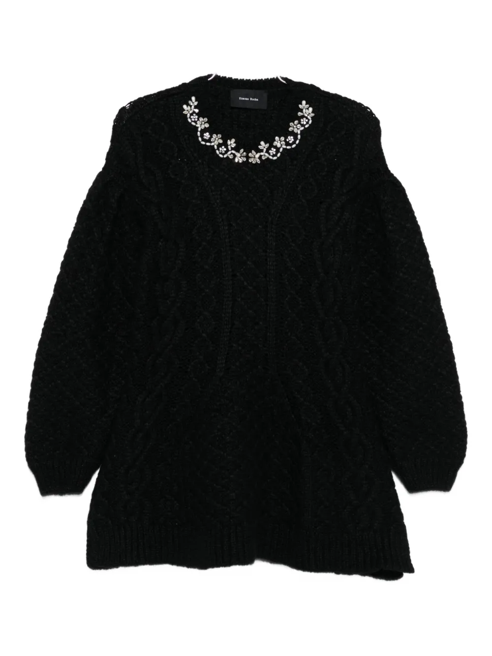 Simone Rocha Embellished Sweater In Black